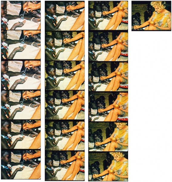Leni Serie von 19 C-Prints je 19,5 x 25,7 cm, Gesamtma&amp;szlig;e 140,5 x 138 cm, 2010